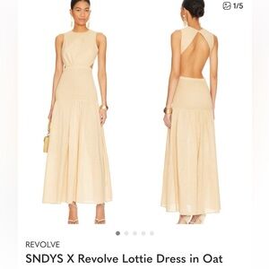 SNDYS x Revolve Lottie Maxi Dress in Oat